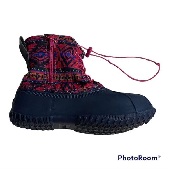 Polo Kids Zip-up Aztec Style Boots Size 1 - Picture 6 of 11